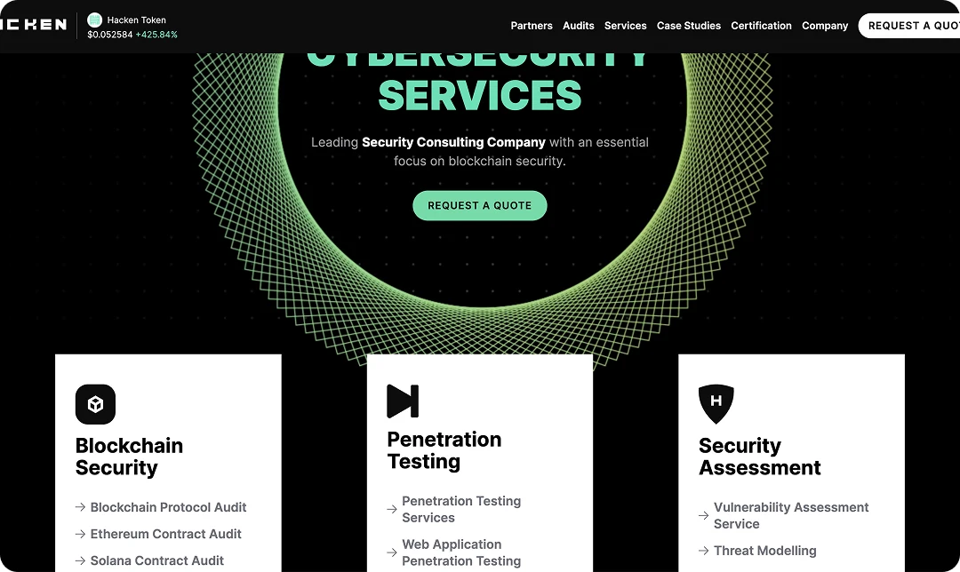 Hacken — blockchain security and consulting reference site