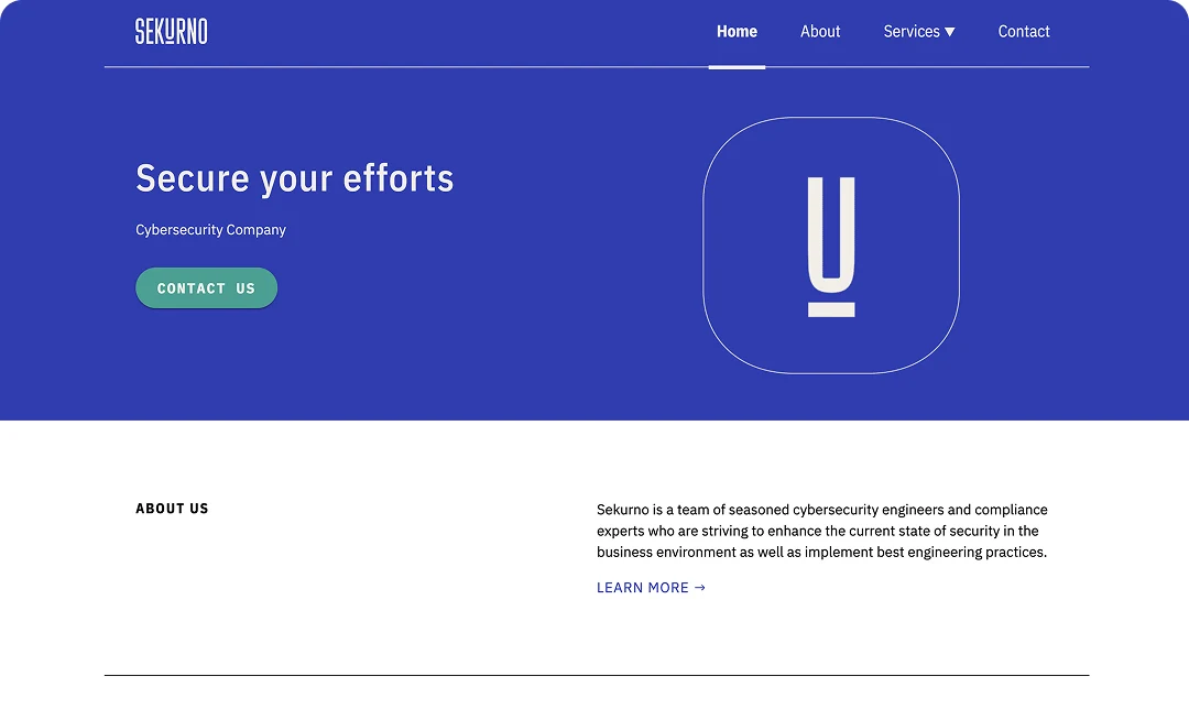 Sekurno — cybersecurity consulting reference site
