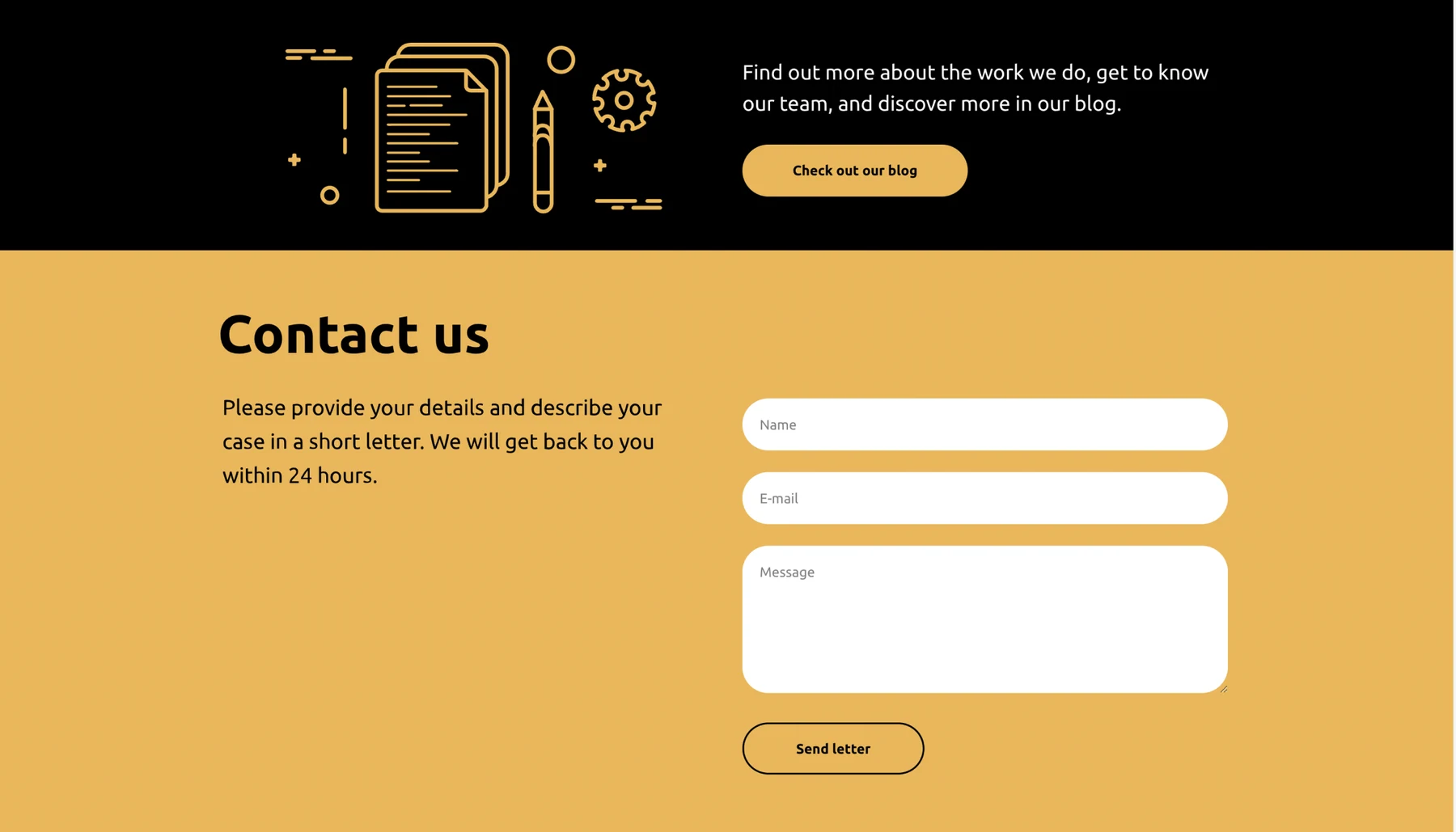 Contact us section